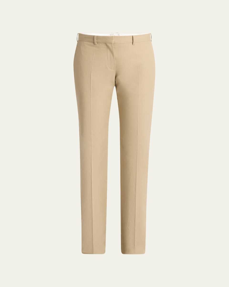 Selvie Straight-Leg Crepe Pants